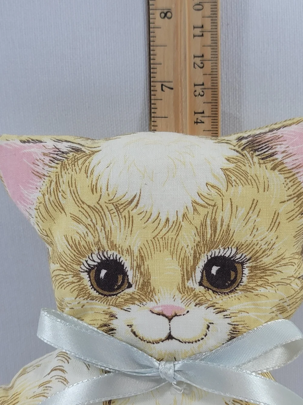 Vintage Happy Cat Kitten Pillow